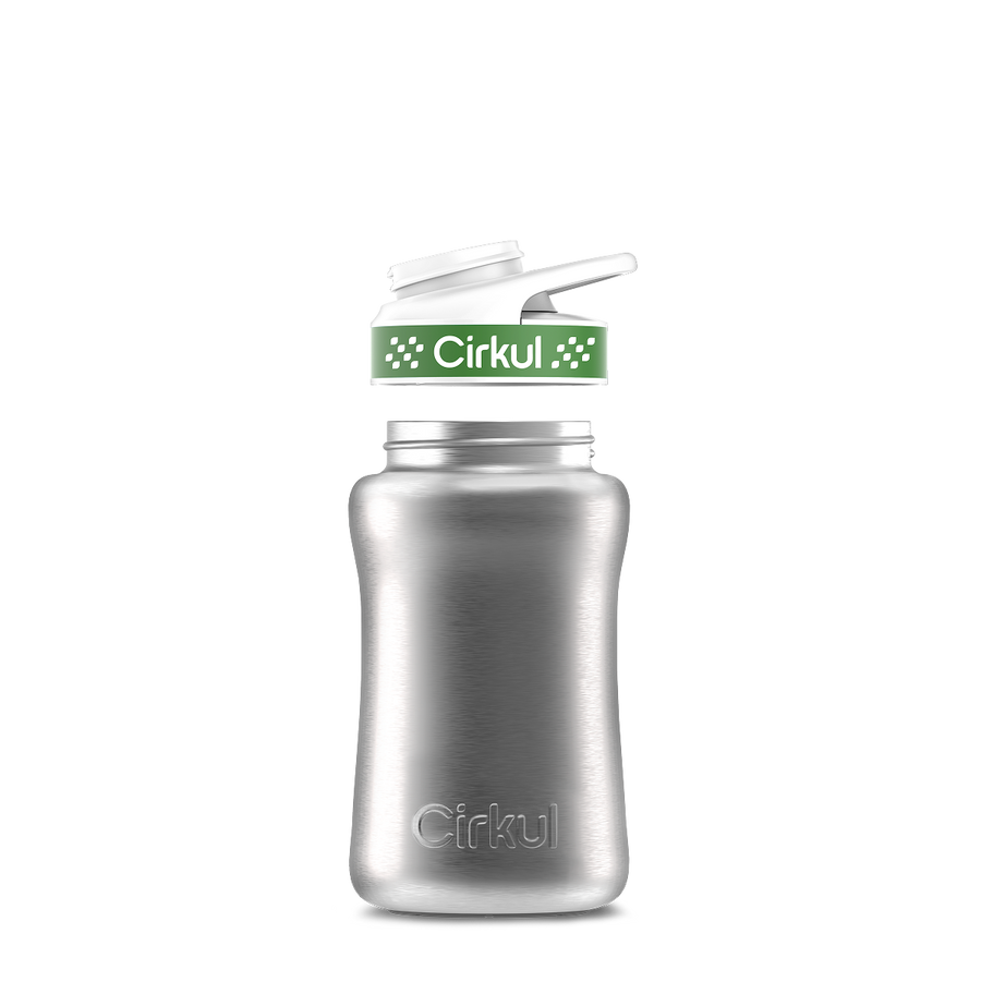 12oz. Stainless Steel Bottle & Comfort Grip Lid