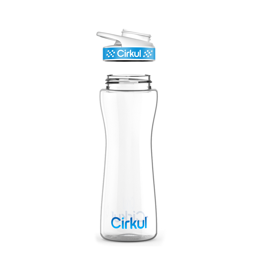 22oz. Plastic Bottle with Blue Comfort Grip Lid