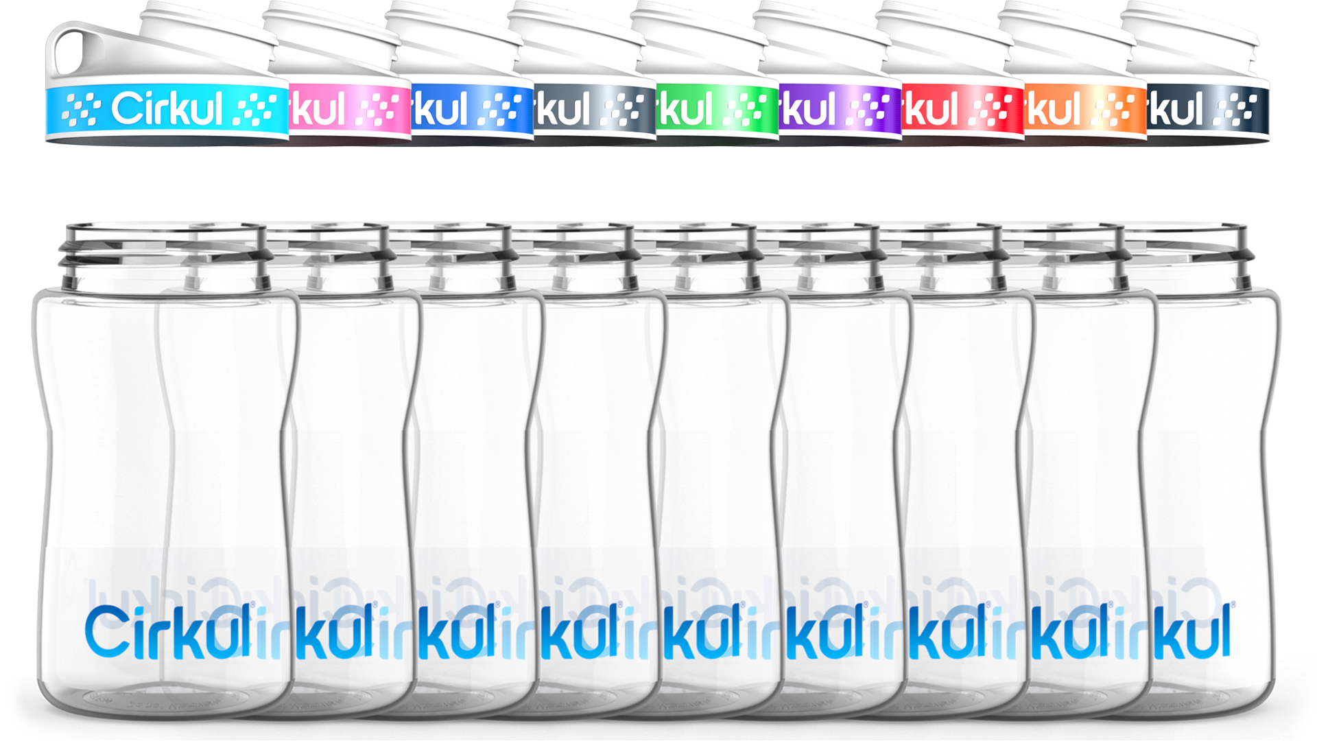 Custom 12oz. Plastic Bottle & Comfort Grip Lid